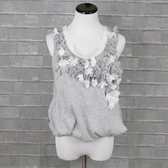 Anthropologie Tops - Anthropologie C Keer 3D Floral Tank Top